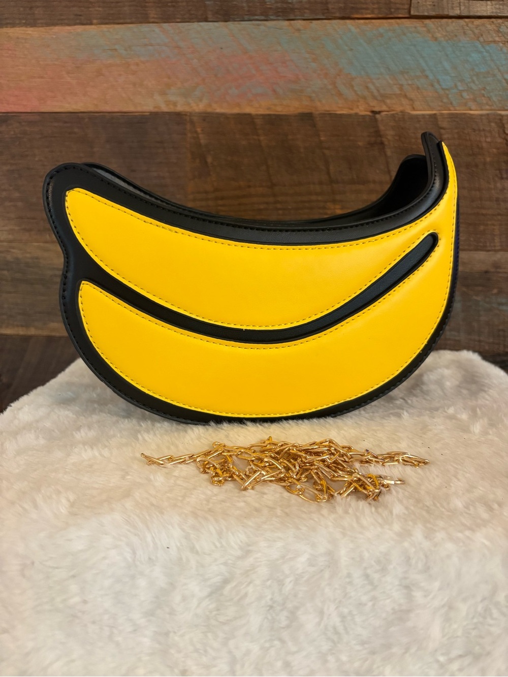 Yellow Banana-Shaped Crossbody Bag - Women Accessories